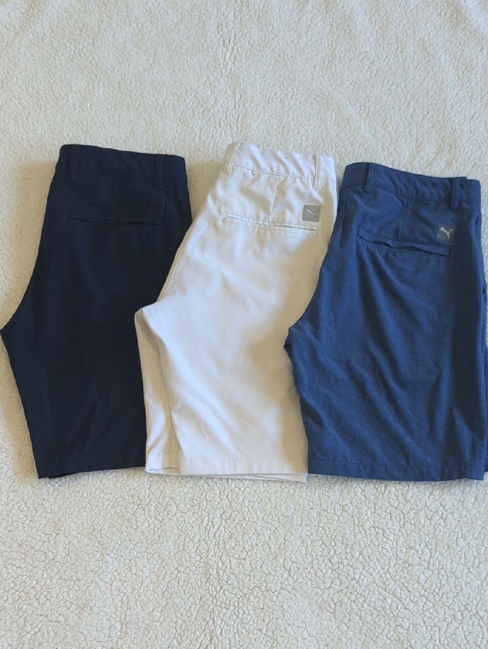 Puma Men’s Golf Athletic Shorts — Navy, White, Blue